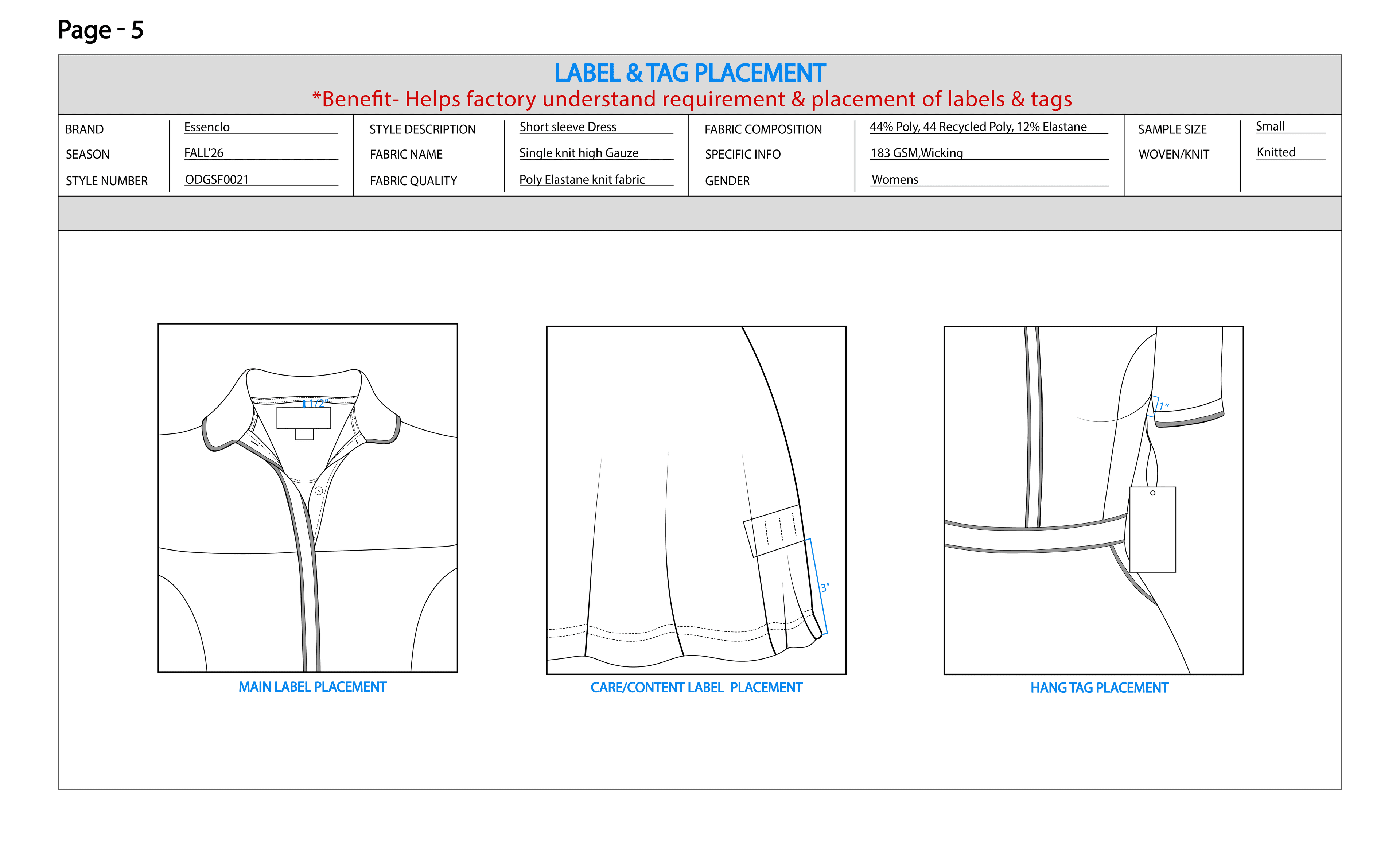 Page 5 - Label & Tag Placement