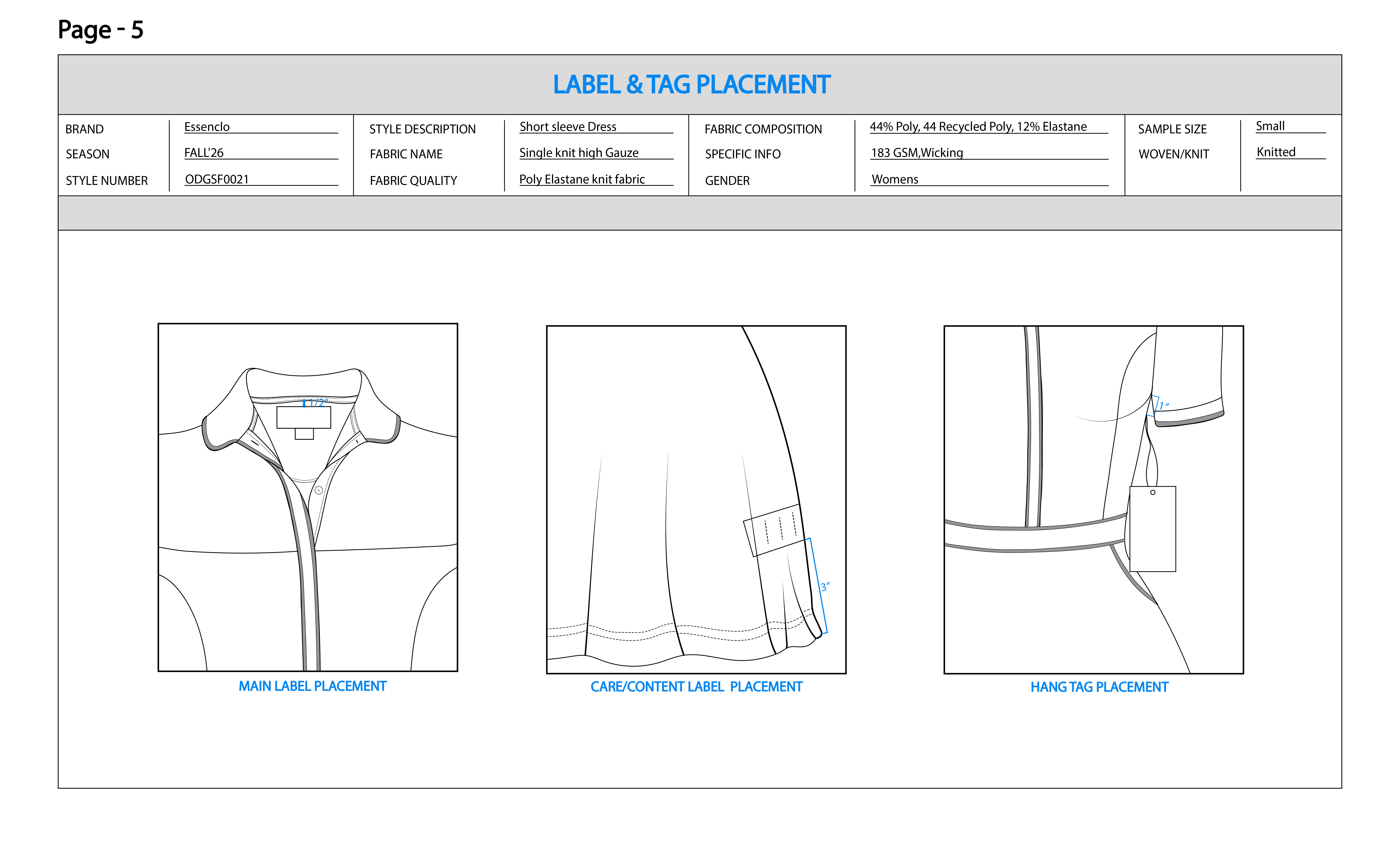 Page 5 - Label & Tag Placement